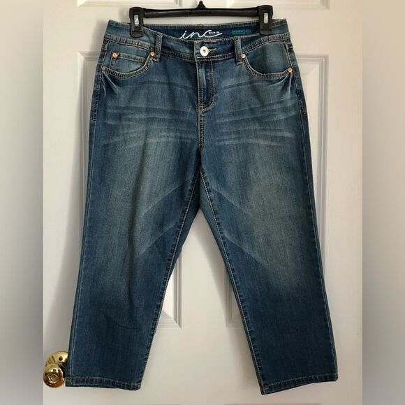 WOMEN'S JEANS DEMIN SKINNY LEG REGULAR FIT CROP SIZE 10P INC DEMIN 5 POCKETS - Picture 2 of 11